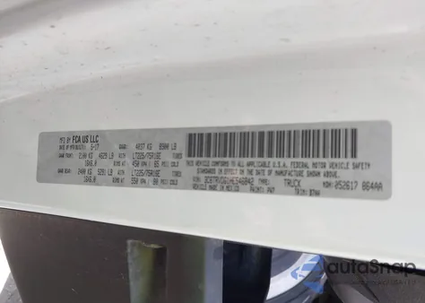 2017 Ram Promaster 2500 High Roof 159 Wb из США, поврежденный, VIN 3C6TRVDG1HES46842